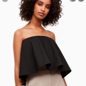 Babaton black flared bandeau top
